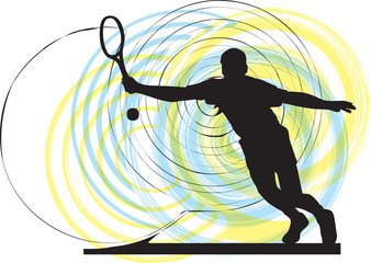 Tennis players illustration.