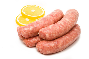 Rohe fränkische Bratwurst