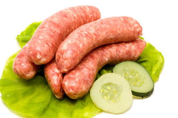 Rohe fränkische Bratwurst