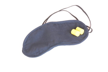 Sleeping mask with ear plugs