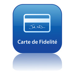 Bouton Web CARTE DE FIDELITE (client vente marketing publicité)