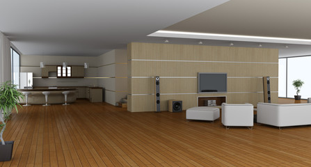 Modern interior of a drawing room