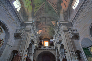 Fototapeta premium Dramatic light on the ceiling inside church