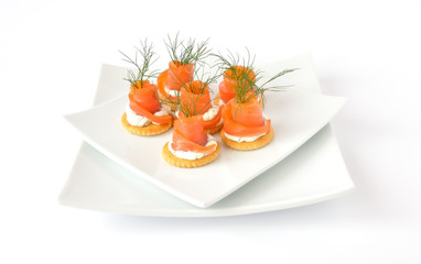 appetizer of salmon