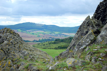 Obraz premium Blick vom Helfenstein bei Kassel