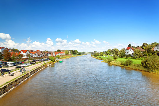 Blick auf die Weser bei Minden