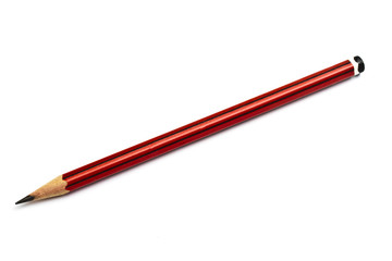 Red pencil isolated on white