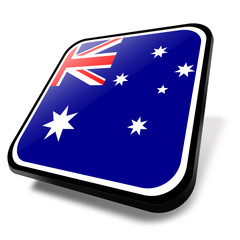 australia flag, button