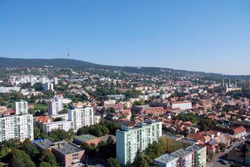 Pécs, Hungary, Panorama, aerial view