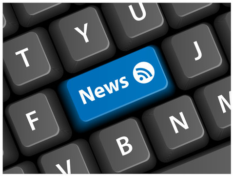 NEWS Key on Keyboard (rss feed button media breaking headlines)