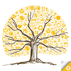 Tree vector background