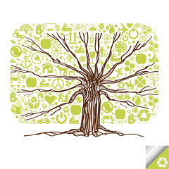 Tree vector background