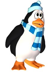 penguin cartoon paying attention