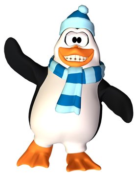 penguin cartoon give me a hug