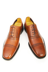 Male shoes isolated on the white background