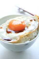 Fried egg on rice
