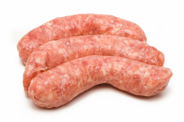 Rohe fränkische Bratwurst