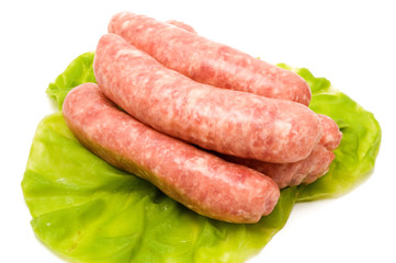 Rohe fränkische Bratwurst