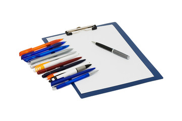 Set of ball pens and the note