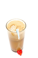 Greek cold coffee - frappe isolated on white