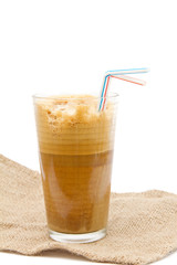 Greek cold coffee - frappe isolated on white