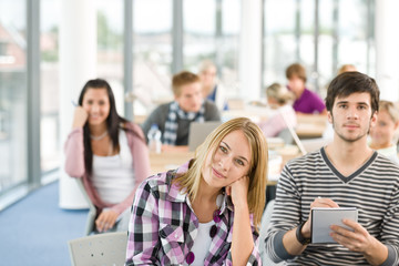 Class at high school - students in classroom