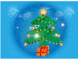 Christmas Tree with shine stars