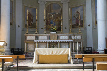 Fototapeta na wymiar Interior Church. Castiglione del Lago. Umbria.