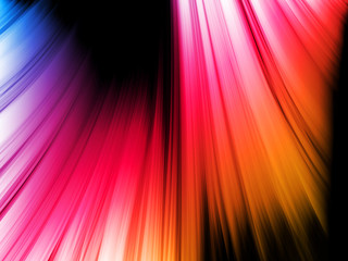 Abstract Colorful Waves on Black Background