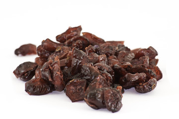 Dried cranberries close up