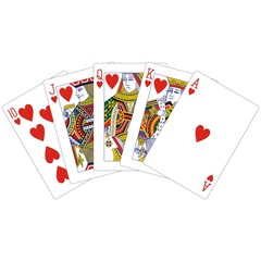 royal flush hearts classic playing cards