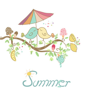 summer romantic card