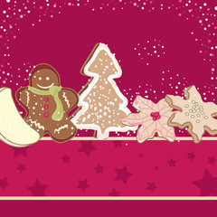 christmas card with cookies