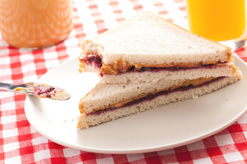 peanut butter and jelly sandwich