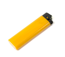 yellow lighter on white
