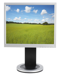 Computer Monitor ,isolated on white with clipping path.