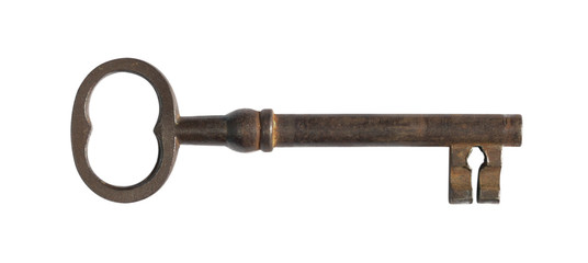 Old Key,isolated on white with clipping path