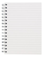 Spiral notebook,isolated on white with clipping path