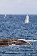 Fototapeta premium Sailboats in the archipelago