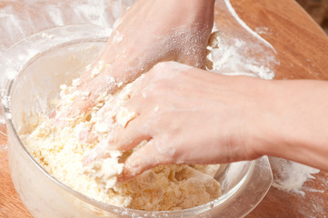 Freshly prepared bread dough