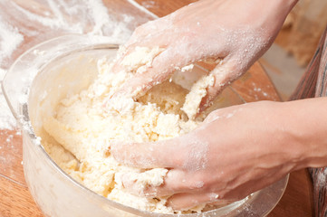 Obraz premium Freshly prepared bread dough