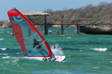 Windsurf in the lagoon