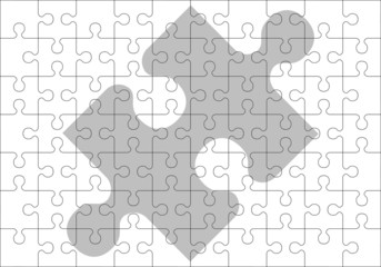 stencil of puzzle pieces