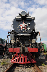 Fototapeta premium Steam engine locomotive
