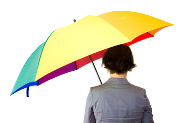 Junge Frau mit Regenschirm