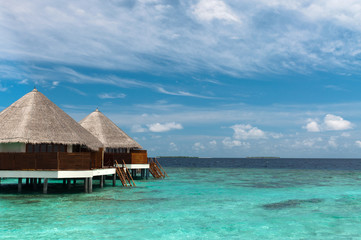 Maldives water bungalows