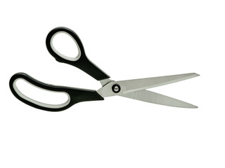 scissors, ready to cut, isolated on white background