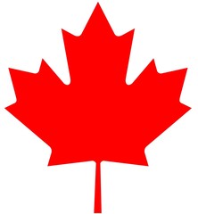Feuille d'érable rouge symbole du Canada