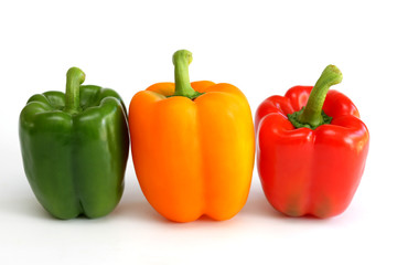 Red Green and Orange Peppers