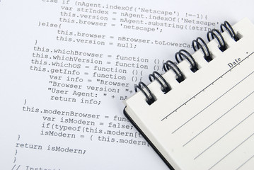 a notebook on heml page